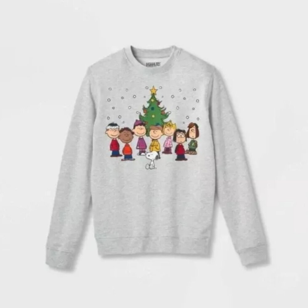 Peanuts Snoopy Woodstock Kids Christmas Sweater Sz Small